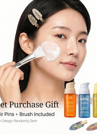 Curest Wash-Free Micro Bubble Mask - Korean Skin Care Set for Radiant Glow