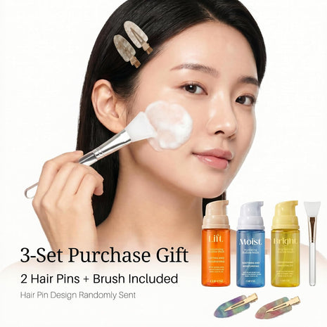 Curest Wash-Free Micro Bubble Mask - Korean Skin Care Set for Radiant Glow