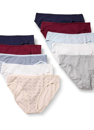 Amazon Essentials Women's Cotton Spandex Bikini Brief Underwear (Available in Plus Size)