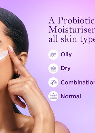 La Shield Probiotic Moisturizer Face Cream | Restores skin microbiome | 72 HR Hydration | Soft & Supple skin | For All Skin types | 100 gm