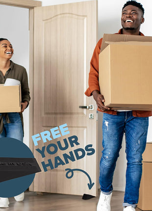Large Big Rubber Door Stopper Made In USA - Door Stop Wedge for Carpet, Tile, Concrete Floor, Tall Door Stoppers for Bottom of Door - Heavy Duty for Commercial & Home - 6.5 x 2.75 x 1.9 Inches - Black