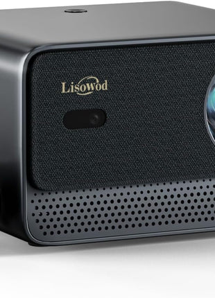 Outdoor-Portable-Projector-4K with WiFi and Bluetooth, Smart HD Movie Proyector for Home Theater, Lisowod L03Pro