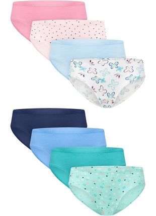 Hanes Girls' And Toddler Organic Underwear, Brief & Hipster, 8-pack, Pure Comfort Organic 100% Cotton Panties