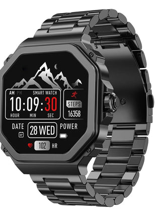 TIMEX Smart Nova 1.43 inch(3.6cm) AMOLED Display with Functional Crown, Stainless Steel Bracelet and BT Calling Smartwatch for Unisex - TWTXW1003T