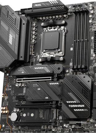 MSI MAG X670E Tomahawk WiFi Gaming Motherboard (AMD Ryzen 9000/8000/7000 Series Processors, AM5, DDR5, PCIe 5.0, SATA 6Gb/s, M.2, USB 3.2 Gen 2, Wi-Fi 6E, Bluetooth 5.3, 2.5Gbps LAN, HDMI/DP, ATX)