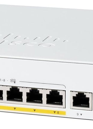 Cisco Catalyst 1200-8P-E-2G Smart Switch, 8 Port GE, PoE, Ext PS, 2x1GE Combo, Limited Lifetime Protection (C1200-8P-E-2G)