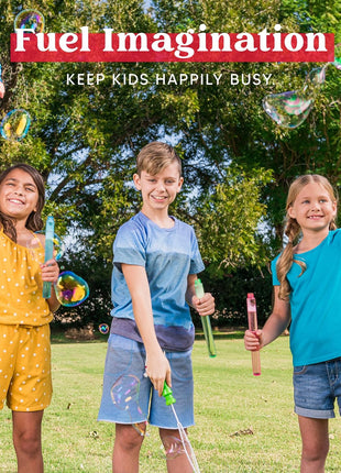 JOYIN 14.6'' Big Bubble Wands for Kids, 6 PCS Bubble Wand with Refill Solution for Summer Toy Party Favor, Outdoors Toy Activity, Easter Basket Stuffers, Birthday Gift