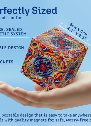 Shashibo DODECA Magnetic Puzzle Cube, Sensory Fidget Toy for Adults & Kids, Stress Relief Fidget Toy for All Ages, Cool Fidget Toys for Desk, Shape Shifting Box, 100+ Possible Shapes