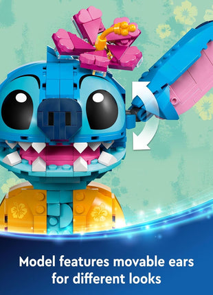 LEGO Disney Stitch Toy Building Kit, Disney Toy for 9 Year Old Kids, Buildable Figure with Ice Cream Cone, Fun Gift for Girls, Boys and Lovers of The Hit Movie Lilo and Stitch, 43249