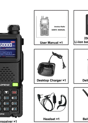 BAOFENG 5RM Ham Radio 10W Handheld (Upgraded of UV-5R) Walkie Talkies Long Range NOAA Weather Receiver Two Way Radio UV5R for Adults Camping Hunting Hiking, Frequency Copy, USB C Charger, 999CH