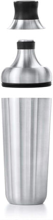 OXO Steel Cocktail Shaker with Strainer, Stainless Finish - 24 oz Capacity | Bar Tool, Easy-Grip Design, Home Bar, Bartending Equipment, Beginner-Friendly, Leak-Proof, Single Wall Shaker