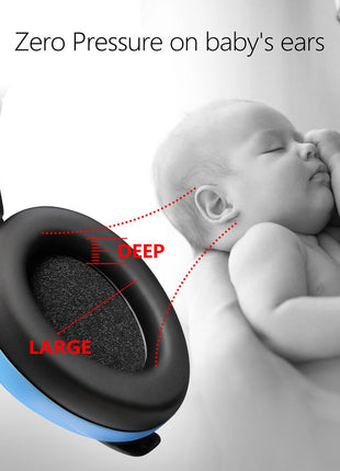 Baby Ear Protection Noise Cancelling Headphones for Babies for 3 Months to 3 Years (Blue)
