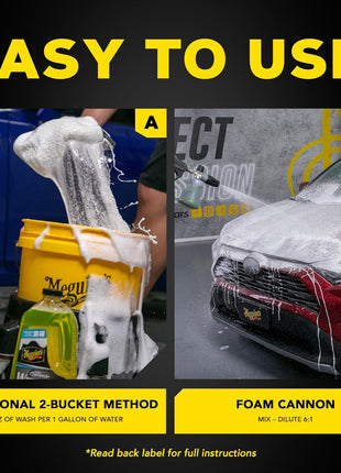 Meguiar's Hybrid Ceramic Wash & Wax - Sophisticated Car Wash Gently Cleans and Adds Shine and Slickness While Boosting Paint with Hybrid Ceramic Wax and Extreme Water Beading - 48oz