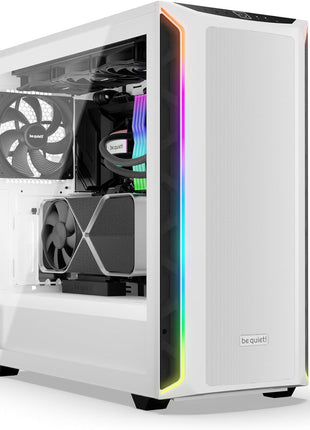 be quiet! Shadow Base 800 DX White ARGB – ATX Mid-Tower Gaming PC Case, High Airflow Design, Tempered Glass, E-ATX Support, 420mm Radiator Ready – BGW62