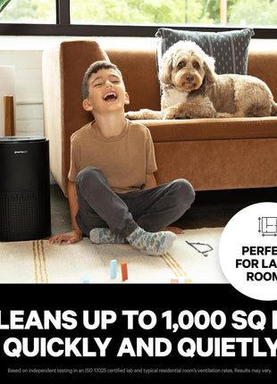 PuroAir 240 HEPA Air Purifiers for Home Pets Air Cleaner up to 1,000 Ft2 - HEPA Filter + CarbonTech up to 500X Stronger - Cleans Air Fast - Auto, Sleep Modes Air Purifiers for Bedroom, Office, Dorm