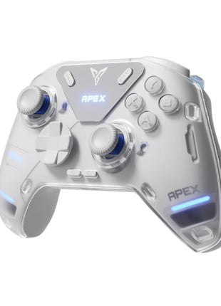 FLYDIGI APEX 4 Wireless PC Controller Forceflex Joystick Forceadapt Trigger 1000Hz Report Rate Full-Color LCD Display 1500mAh Battery Stereo Vibration PC/Switch/Switch2/TV/Android/Laptop
