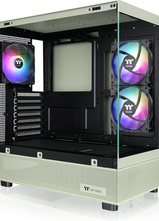 Thermaltake View 270 Plus TG ARGB Matcha Green Mid Tower E-ATX Case; 3x120mm ARGB Fans Included; Support Up to 360mm Radiator; Front & Side Dual Tempered Glass Panel; CA-1Y7-00MEWN-01; 3 Year Warranty