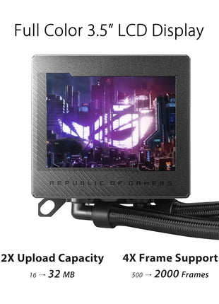 ASUS ROG Ryujin III 240 All-in-one Liquid CPU Cooler with 240mm Radiator. Asetek 8th gen Pump, 2X Noctua industrialPPC 120mm Fans, 3.5" Color LCD, 6 Year Warranty