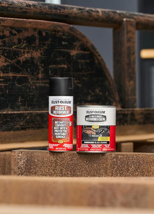 Rust-Oleum 344763 Automotive 2-in-1 Rust Reform & Seal, Quart, Black