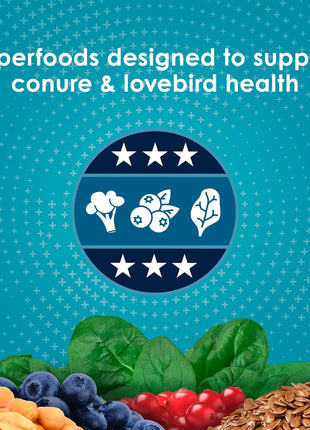 Kaytee Forti-Diet Pro Health Nourish+Protect Conure & Lovebird Food, Comprehensive Nutrition Backed by Science, Digestive Health, Immune Support, 4 pounds
