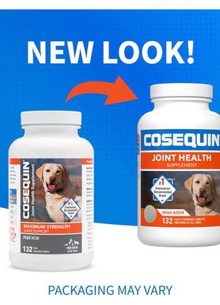 Nutramax Cosequin for Dogs Joint Health Supplement, Contains Glucosamine for Dogs, Plus Chondroitin and MSM, Supports Healthy Joints, For All Breeds and Sizes, Chewable Tablets, 132 Count