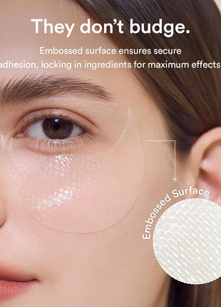 Abib Vegan Collagen Eye Patches for Wrinkles & Fine Line with Jericho Rose Jelly & Peptides, 60 Count, Korean Skin Care