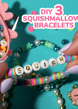 Original Squishmallows Archie The Axolotl Bracelet Kit, Friendship Bracelet Kit, Charm Bracelet Making Kit, Gifts for Girls, Squishmallows for Boys, Craft Kits