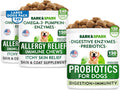 Allergy Relief + Probiotics & Digestive Enzymes for Dogs - Anti-Itch Skin & Coat Supplement - Omega 3 Fish Oil - Gut Health - Pet Diarrhea Gas Treatment, Upset Stomach Relief Pills, Digestion Health