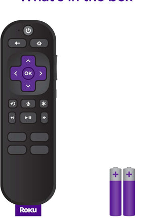 Roku Voice Remote | Replacement TV Remote Control with Voice Control, Simple Setup, & Pre-Set App Shortcuts - Compatible with Roku TV, Players, & Audio Devices