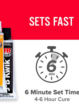 J-B Weld 8276 KwikWeld Quick Setting Steel Reinforced Epoxy - Dark Grey 2 oz