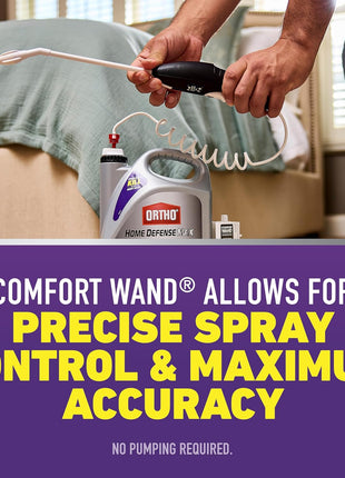 Ortho Home Defense Max Bed Bug, Flea & Tick Killer with Comfort Wand – Also Kills Bed Bug Eggs, Ready-to-Use, Indoor Pest Control Spray, 1 gal.