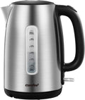 COMFEE' Stainless Steel Electric Kettle, 1.7 Liter Tea Kettle Electric & Hot Water Kettle, 1500W Fast Boil with LED Light, Auto Shut Off and Boil Dry Protection