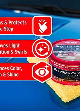 Mothers California Gold Brazilian Carnauba Cleaner Wax, 12 oz. Paste, 05500