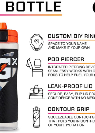 Gatorade Gx, Marble Black, 30 Oz