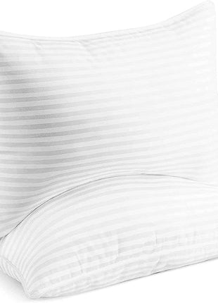 Beckham Hotel Collection Bed Pillows Standard/Queen Size Set of 2   Original Down Alternative Pillow for Sleeping   Bedding for Back, Stomach or Side Sleepers