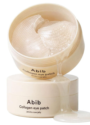Abib Vegan Collagen Eye Patches for Wrinkles & Fine Line with Jericho Rose Jelly & Peptides, 60 Count, Korean Skin Care