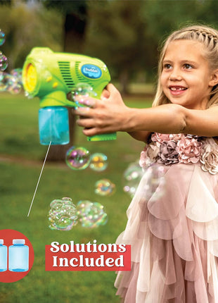 JOYIN 2 Kids Bubble Gun with 2 Bottles Refill Solution, Bubble Machine Gun for Toddlers Kids 4-8, Party Favors, Summer Toy, Outdoors, Easter, Birthday Gift