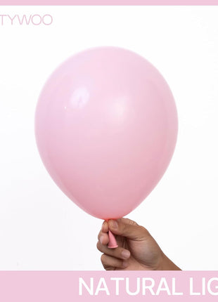 PartyWoo Light Pink Balloons 100 pcs Different Sizes of 36 18 12 10 5 Inch Pastel Baby Pale Pink Balloon Arch Kit Garland for Baby Shower Valentine's Day Princess Birthday Party Decorations Pink Y48