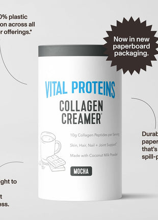Vital Proteins Collagen Peptides Powder, Mocha Coffee Creamer, 11oz | Collagen Coffee Creamer, Supports Hair Skin & Nails, Mocha Flavor, Daily Coffee Add-In, 12 Servings