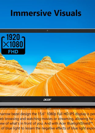 acer Aspire Go 15 AI Ready Laptop | 15.6 inch FHD (1920 x 1080) IPS Display | Intel Core 3 Processor N355 | Intel Graphics | 8GB DDR5 | 128GB UFS | Wi-Fi 6 | Windows 11 Home in S Mode | AG15-32P-39R2