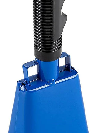 BLUE PANDA Cowbell Noise Maker - 9-Inch, Royal Blue, Pack of 2 - Metal Cowbell Instrument with Ergonomic Handle - Cheering Bell for Stadium Cheers & Celebratory Noise Maker