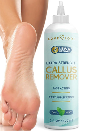 Love Lori Foot Callus Remover Gel Extra Strength Pedicure Tool for Feet 6oz | Quickly, easily, softens and removes dead, hard skin on heels & feet; salon-quality pedicure results at home