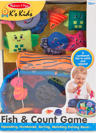 Melissa & Doug K's Kids Fish and Count Learning Game With 8 Numbered Fish to Catch and Release