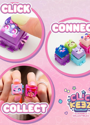 Clickeez Keyboard Mega Pack - The Ultimate Starter Set | Includes Storage Keyboard & 15 with Exclusive Mega Pack Characters | Clickable Collectibles | Ages 6+