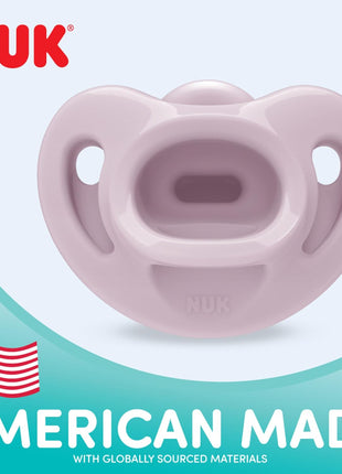 NUK Timeless Comfy Pacifier | 100% Silicone, One-Piece Design | BPA-Free, Gentle on Baby's Skin | 5-Pack, for 0-6M