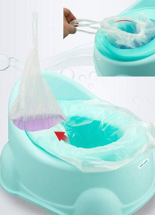 100 Pack Potty Chair Liners Disposable,Drawstring Training Toilet Seat Liner Bags Cleaning Bag for Kids Toddlers Outdoors Travel