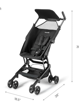 Munchkin Sparrow Travel Baby Stroller for Babies and Toddlers, Ultra Compact and Lightweight, Great for Airplane and Everyday Car Trips, Black