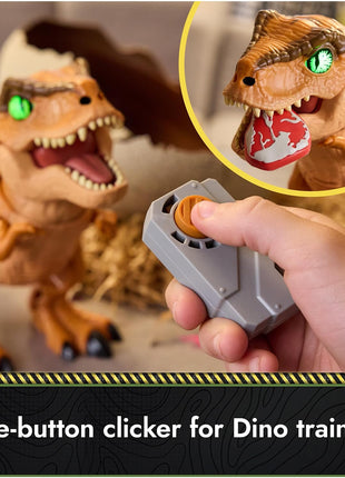 Primal Hatch Jurassic World Interactive T-Rex Toy Dinosaur Egg | Interactive Dino Figure, Realistic Hatching Experience, 100+ Sounds & Reactions, Train & Feed, Gifts for Kids Ages 5+