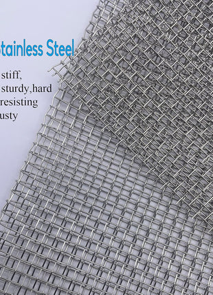 Valchoose 2PACK Wire Mesh 12" X 24", Sturdy 304 Stainless Steel Mesh | 5 Mesh Mesh Screen, Never Rust Metal Mesh Screen for Diy Projects, Cages, Vents, Garden, Window, and Filter