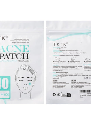 TKTK Pimple Patch for Face, Hydrocolloid Acne Absorbing Dots, 4 Sizes 140CT